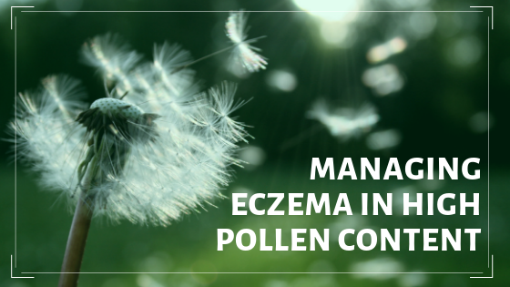 Eczema flares and pollen content